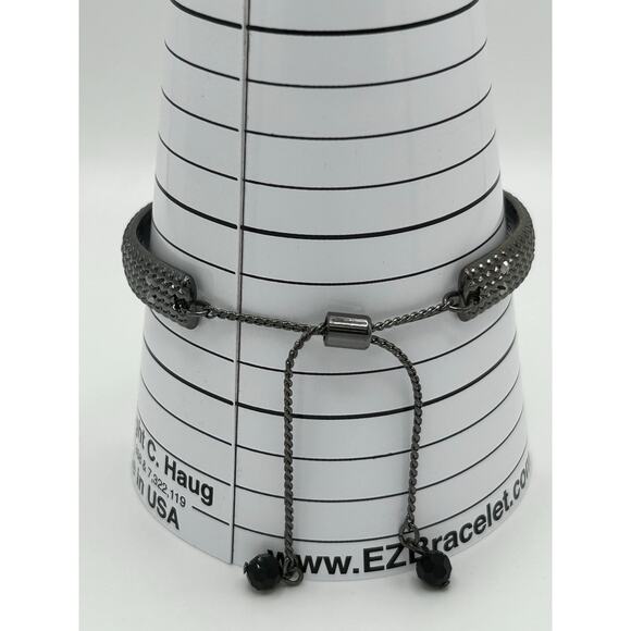 Marked NRQ Gun Metal Bolo Bracelet - Picture 5 of 8